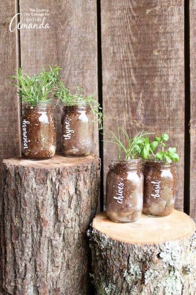 Mason Jar Herb Garden Grow Herbs In A Jar Crafts By Amanda