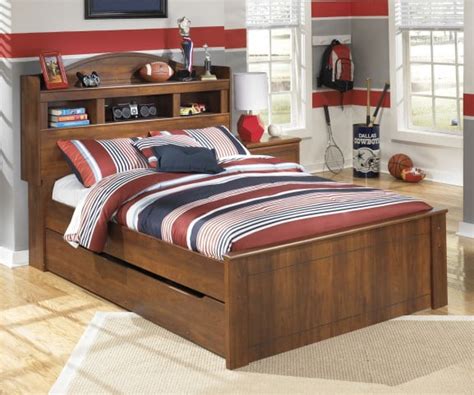 Barchan Cherry Full Bookcase Storage Bed With Trundle From Ashley