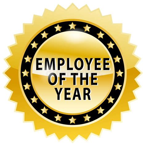 Best Employee Of The Year Award Badge Stock Vector Illustration Of