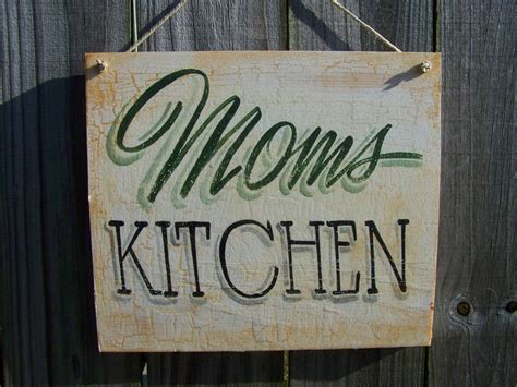 Moms Kitchen Rustic Sign Country Kitchen Farmhouse Decor Etsy In