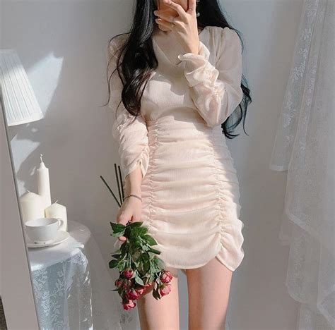 ̗̀ 𝐤𝐚𝐧𝐚𝐦𝐢 ɞ cute white dress hourglass outfits ulzzang fashion dresses