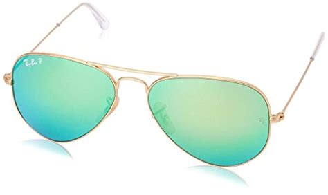 Ray Ban Aviator Large Metal Non Mirrored Polarized Sunglasses In Green Lyst