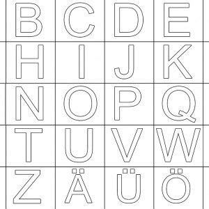 Diese übungen, lernzielkontrollen und klassenarbeiten stehen kostenlos zum download und ausdrucken bereit. Buchstaben Din A 4 Zum Ausdrucken / Blanko-Buchstaben-Buchstabenschablonen - Deko-Buchstaben ...