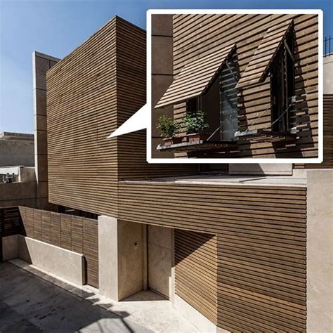 Interesting Stealthy Wood Slat Windows For This House In Isfahan Iran