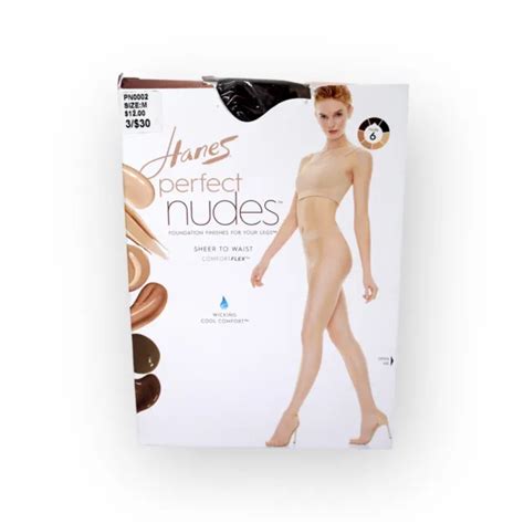 Hanes Perfect Nudes Sheer To Waist Wicking Cool Comfort Pantyhose