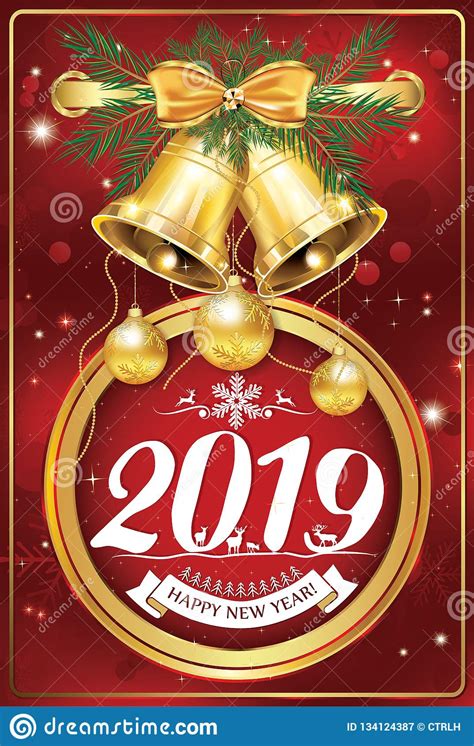 Happy new year quotes & greetings 2019. Happy New Year 2019 - Classic Greeting Card With Red ...