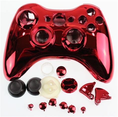 Replacement Custom Chrome Red Xbox 360 Controller Shell Case Cover Ebay