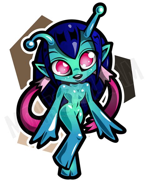 Lil Blue Alien Monster Girl By Monstralgam On Deviantart