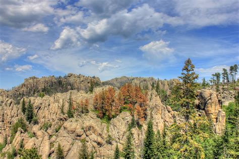 Hills Under The Clouds In Custer State Park South Dakota Image Free