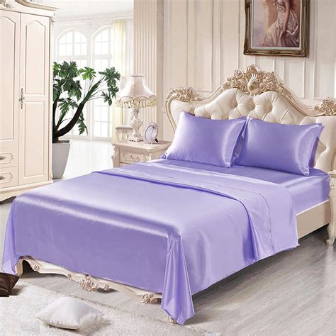 Having the right bed sheets implies that you get serene and comfortable sleeping experience throughout the night. 4 Piece Satin Silk Sheet Set Deep Pocket Twin Full Queen ...