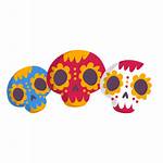 Mexico Skull Icon Vector Flowers Transparent Mexican