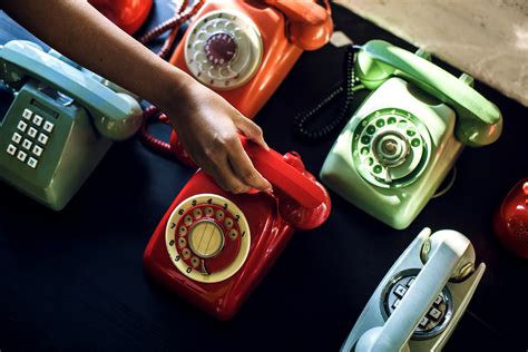 Vintage Colourful Telephone Shoot Royalty Free Stock Photo 48673