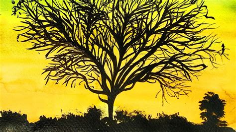 In fact, it can sometimes be even more challenging to turn a simple subject into an interesting painting than it is for a complex. Simple Landscape Painting | Sunrise | Watercolor & Ink ...