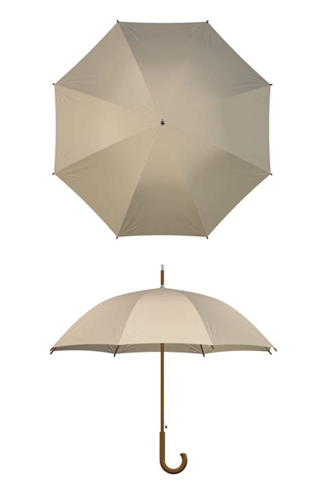Wood Umbrella Khaki Umbrellas Custom