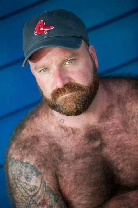 Hairy Daddy Bear Men Beards Ink Redhead Eyes Hairy Men Hairy