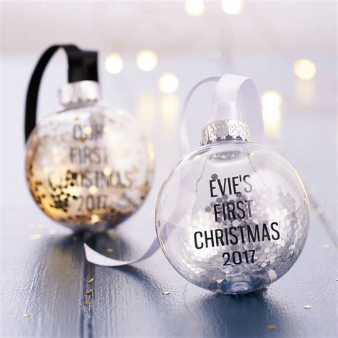 Personalised First Christmas Bauble By Posh Totty Designs Creates | notonthehighstreet.com