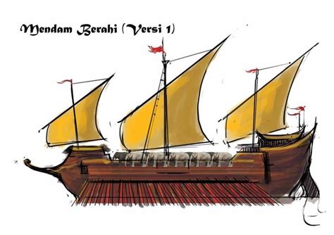 Mendam Berahi Jong Melaka Maritime Art Boat Sailing Ships