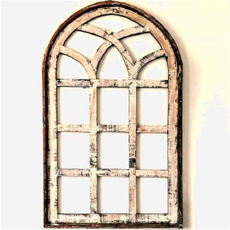 Huge Arched Wooden Window Frame Wall Art Bedroom Above Bed Wall Art