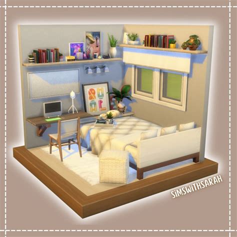 Guest Bedroom Office Space The Sims 4 Speed Build No Cc в 2022 г