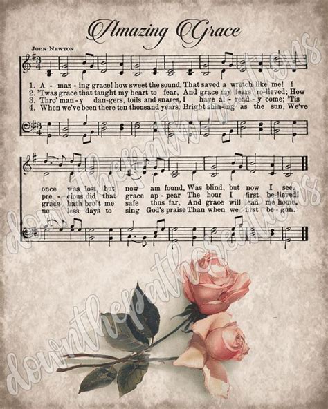 Lyrics To Amazing Grace Printable