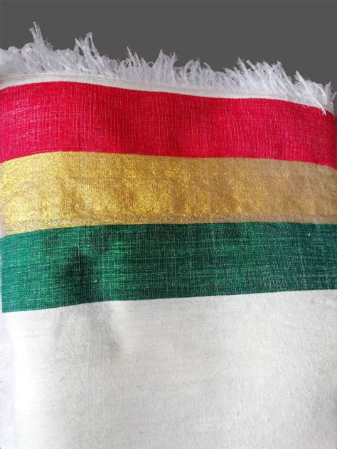 Ethiopian Eritrean Traditional Large Gabi With Green Gold Red Embroidery Mahiber 2024