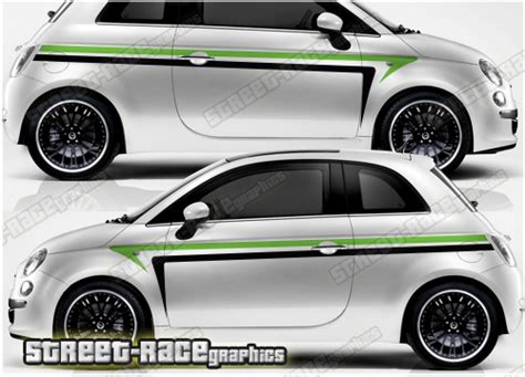Fiat 500 Racing Stripes
