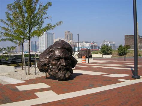 Baltimore Md Bust Of Frederick Douglass At Baltimore Inner Harbor