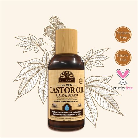 Men Castor Oil Beard And Hair Growth Oil Lightweight Helps Keep Hair And Beard Moisturized And