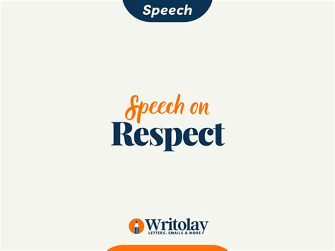 A Speech on Respect