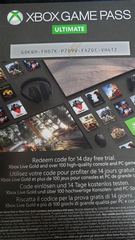 Xbox Game Pass Ultimate 14 Day Trial Code Gl And Enjoy If Your