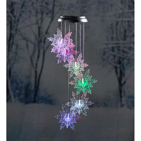 Plow And Hearth Mobile Changing Solar Snowflake Lighted Display Wayfair