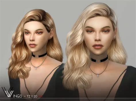 The Sims Resource Wings Os0904 Hair Sims 4 Hairs Sims Hair Hai