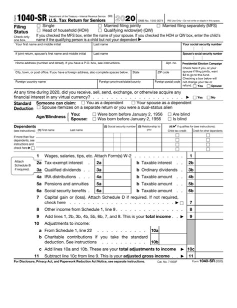 Irs Form 1040 Sr Download Fillable Pdf Or Fill Online Us Tax Return