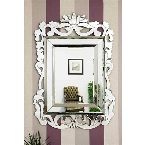Tinitalo Venetian Rectangular Mirror For Living Room Decorative Mirror Dimension 24x40 Inches Vm