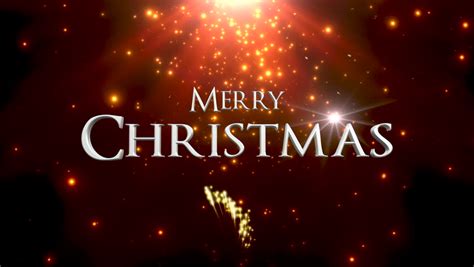 Loopable Animated Christmas Tree Background With Merry Christmas Text