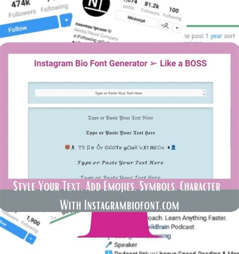 Instagram Bio Fonts Generator Online Instagram Bio Font Generator