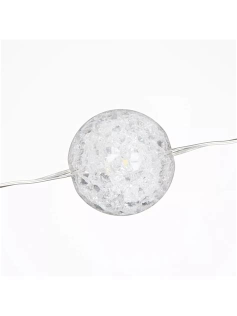 John Lewis 160 Led Frosted Snowball Christmas Lights White 155m At