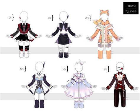 Closed Outfit Adoptable Set Price By Black Quose Character Design Anime Outfits Fantasy