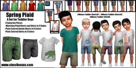 Spring Plaid Toddler Boys Set At Sims 4 Nexus Sims 4 Updates