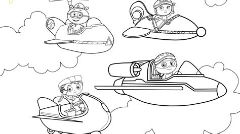 Coloring Page Super Why Flyer Coloring Pages
