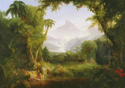 The Garden Of Eden Art Print Featuring The Painting The Garden Of Eden