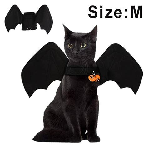 Pet Cat Bat Wings For Halloween Party Decoration Puppy Collar Leads