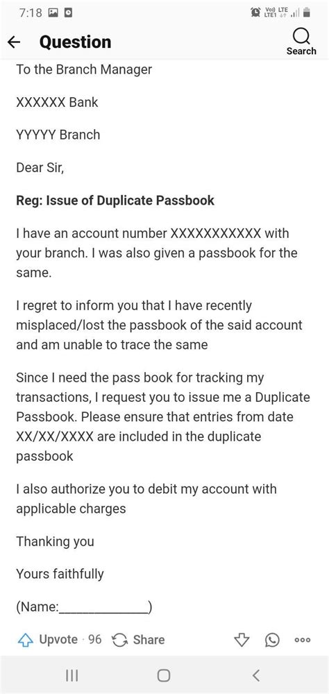 Application letter to bank manager to change registered mobile number with bank account. Application To Bank Manager For New Passbook In English ...