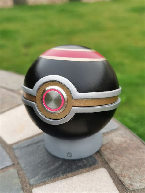 Realistic Pokeball With Light Up Button Cosplay Display Item Etsy