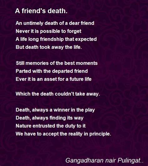 These sad poems about death are dedicated to the soul we lost. Friend death Poems