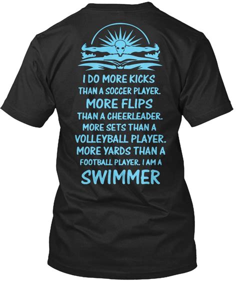am a swimmer swimming tshirt for men women volleyball players football players cheerleading