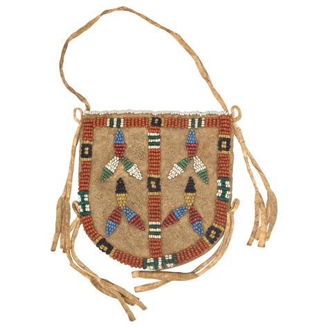 antique native american beaded leather pouch sioux 19th century for sale at 1stdibs