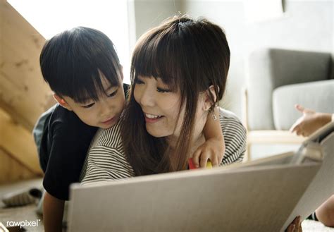 Japanese Mother And Son Playing Premium Image By Rawpixel Com