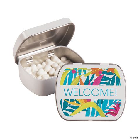 Personalized Tropical Wedding Mint Tins 24 Pc Oriental Trading