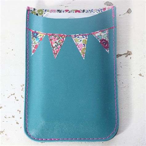 Personalised Leather Bunting Phone Cover By Livi And Belle